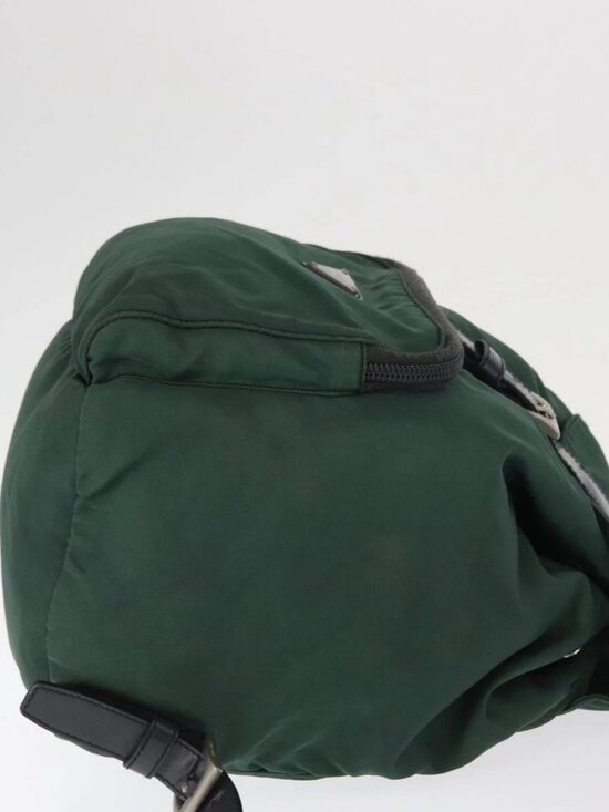 PRADA Backpack Nylon Green Silver Auth ki6395 main image 10